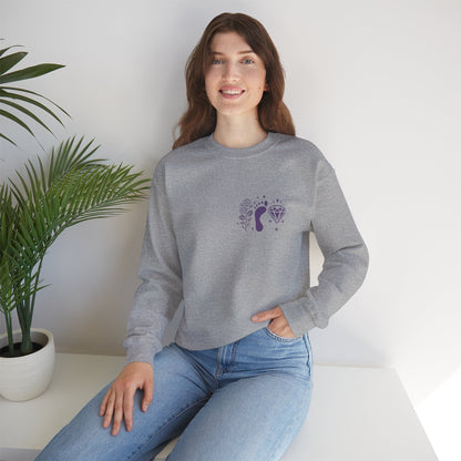 Inspirational Hawthorne Crystal Crew Neck Sweatshirt — Logo Design