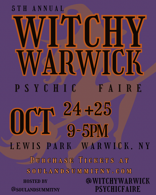 Witchy Warwick 2026 Vendor Fee Saturday and Sunday Early Bird Bundle Discount(normally $280)