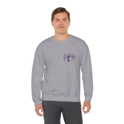 Inspirational Hawthorne Crystal Crew Neck Sweatshirt — Logo Design