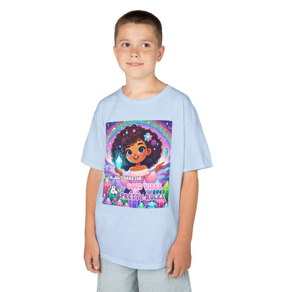 Kids TShirt 'I'm Just Here for Good Vibes and Pretty Rocks'