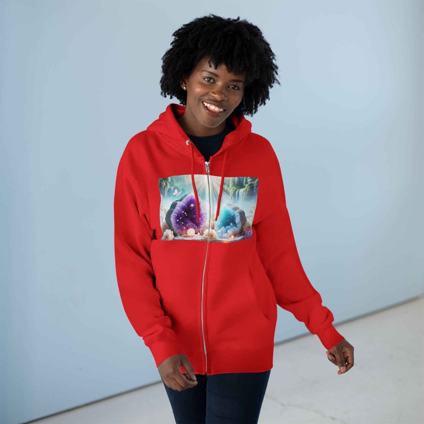 Cool Geode Zipped Hooded Sweater