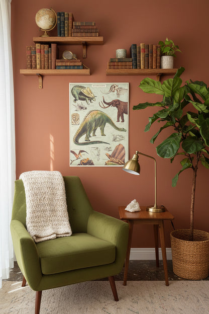 Vintage Dinosaur Poster