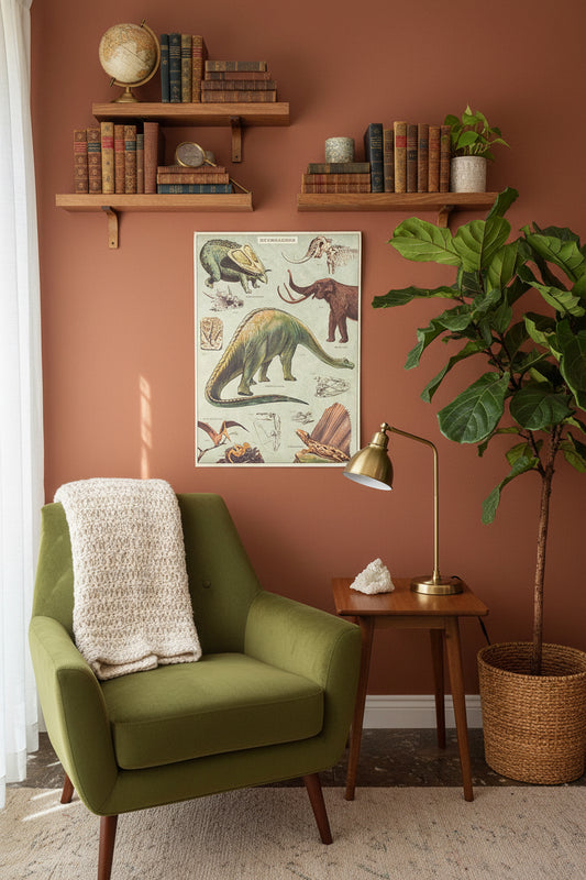 Vintage Dinosaur Poster