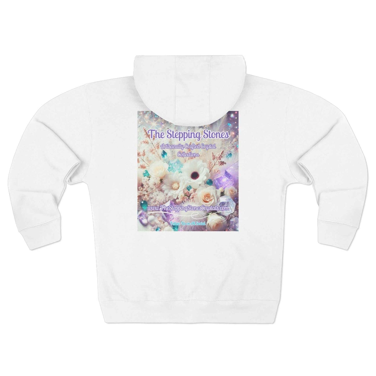 Floral Zipped Hooded Sweater