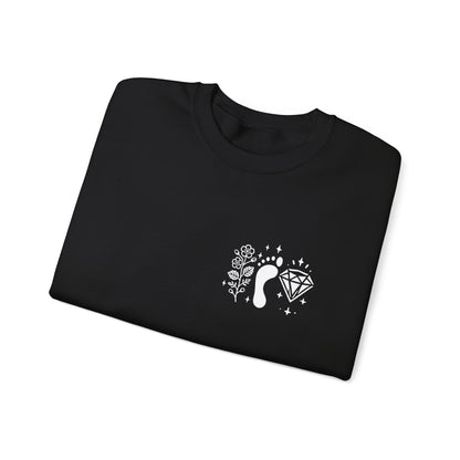 Inspirational Hawthorne Crystal Crew Neck Sweatshirt — Logo Design