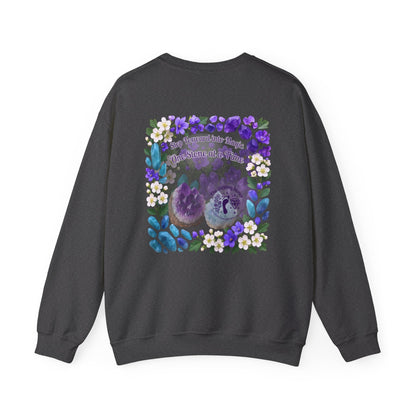 Inspirational Hawthorne Crystal Crew Neck Sweatshirt — Logo Design