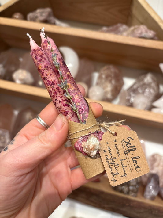 Self love intention candle set