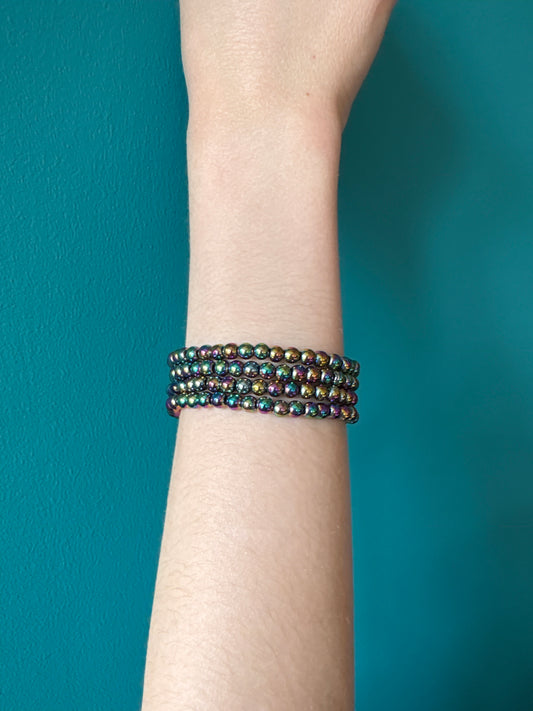 *Bracelet Rainbow Hematite Children’s 4mm
