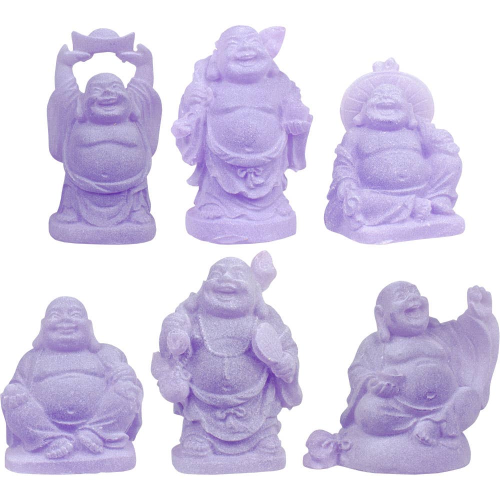 Frosted Acrylic Feng Shui Figurine 1-inch Buddha Purple