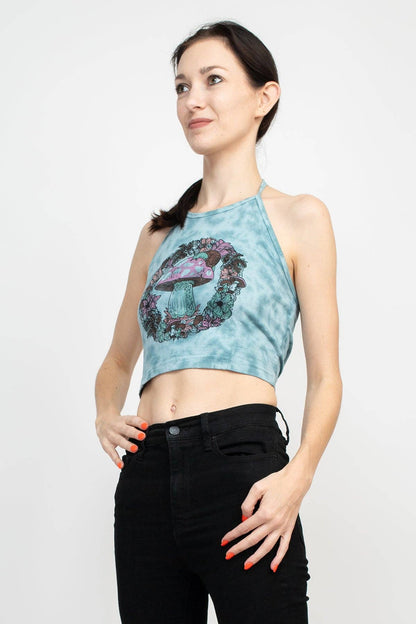 *Woodland Mushroom Halter Top