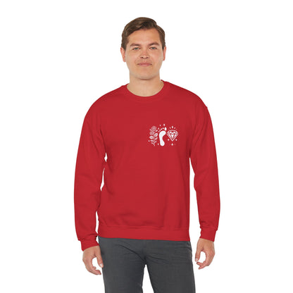 Inspirational Hawthorne Crystal Crew Neck Sweatshirt — Logo Design
