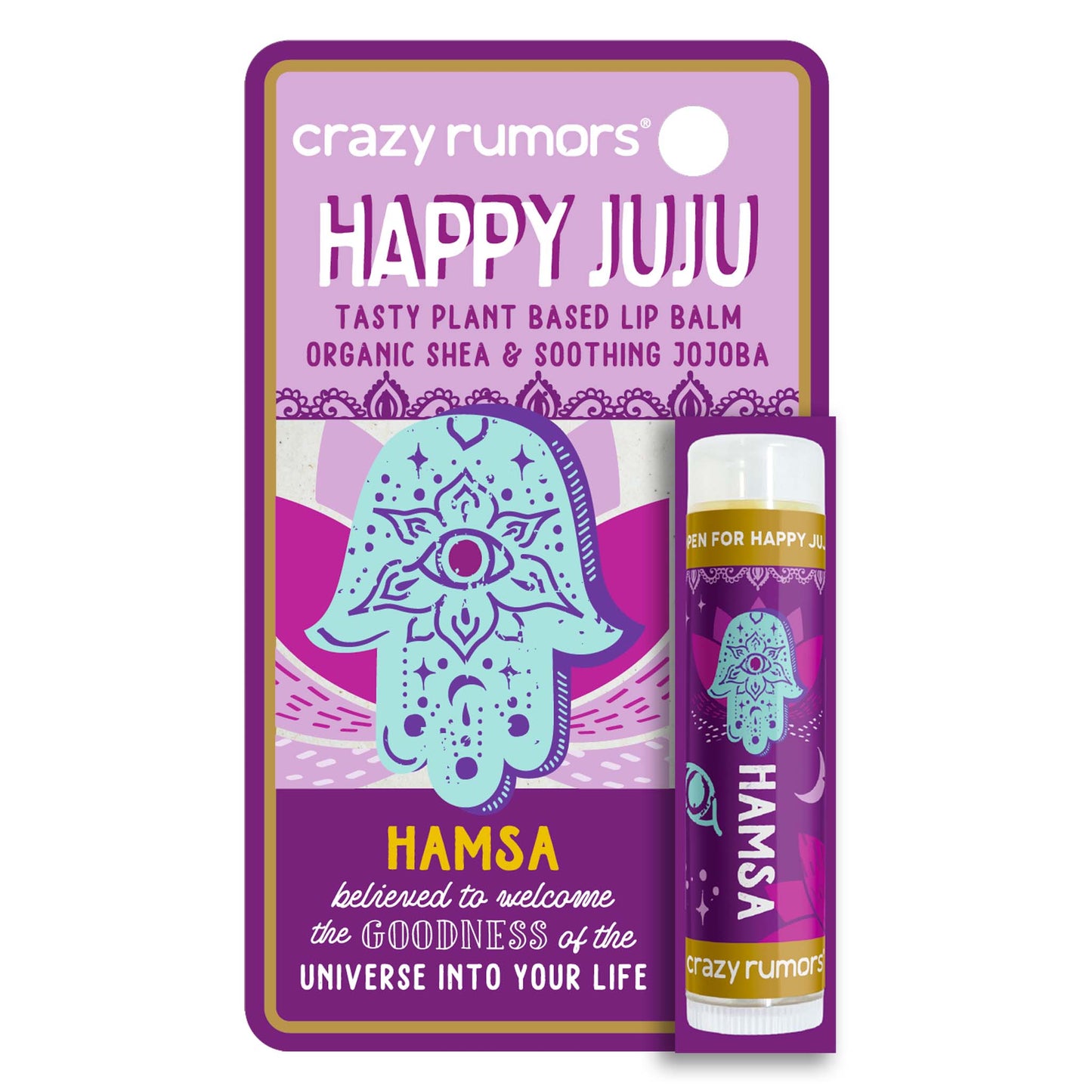All Natural, Vegan Happy Juju - Hamsa Lip Balm Gift Box