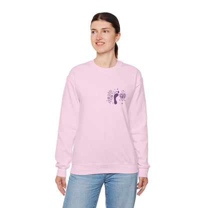 Inspirational Hawthorne Crystal Crew Neck Sweatshirt — Logo Design