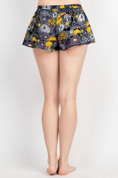 *Mushroom Print Beach Shorts