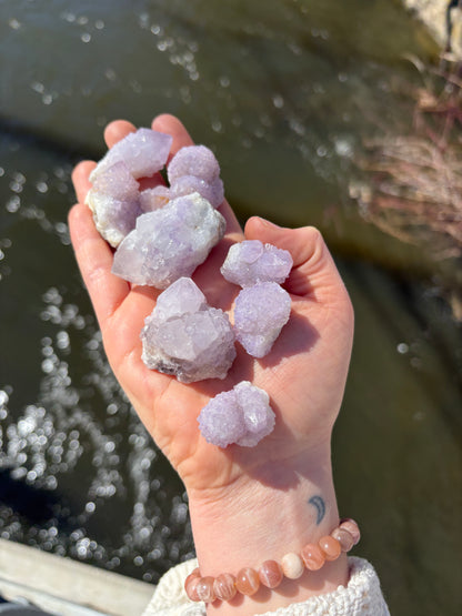 Lavender Spirit Quartz Cluster – High Vibration Crystal for Peace, Unity & Spiritual Growth