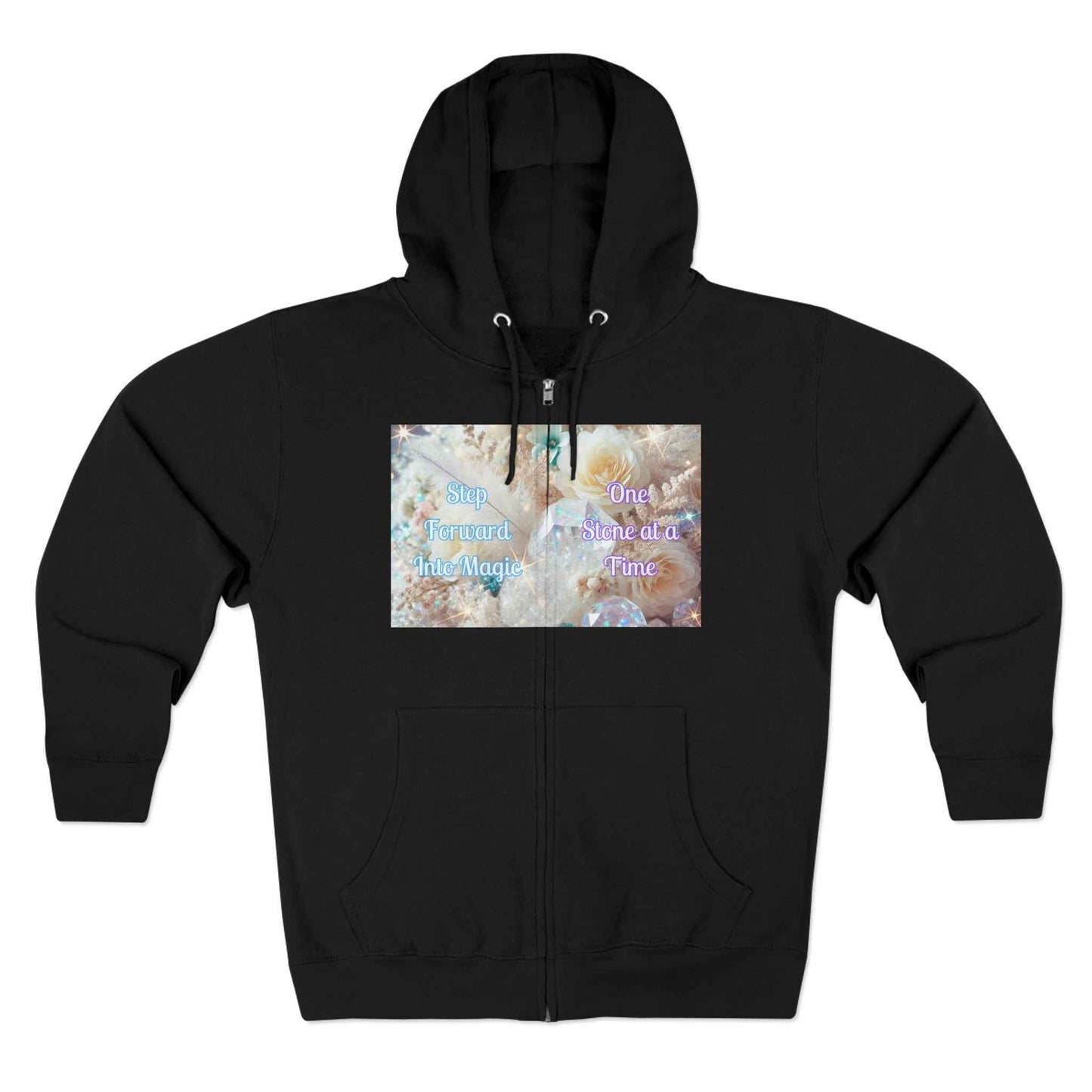 Floral Zipped Hooded Sweater