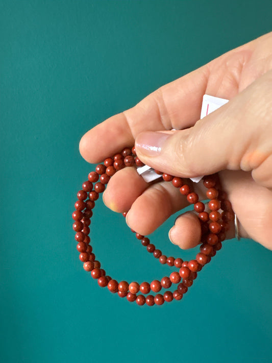 *Bracelet Red Jasper 4 mm