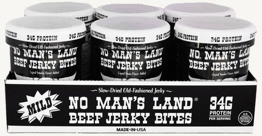 No Man's Land Beef Jerky Bites, Mild 2oz