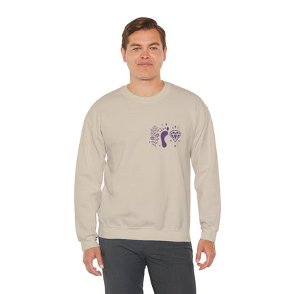 Inspirational Hawthorne Crystal Crew Neck Sweatshirt — Logo Design