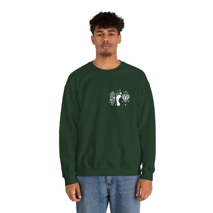 Inspirational Hawthorne Crystal Crew Neck Sweatshirt — Logo Design
