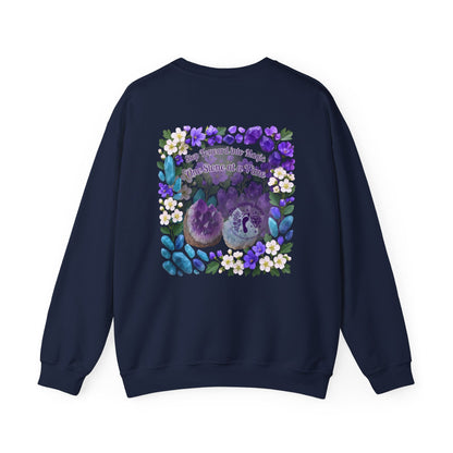 Inspirational Hawthorne Crystal Crew Neck Sweatshirt — Logo Design