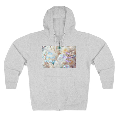 Floral Zipped Hooded Sweater