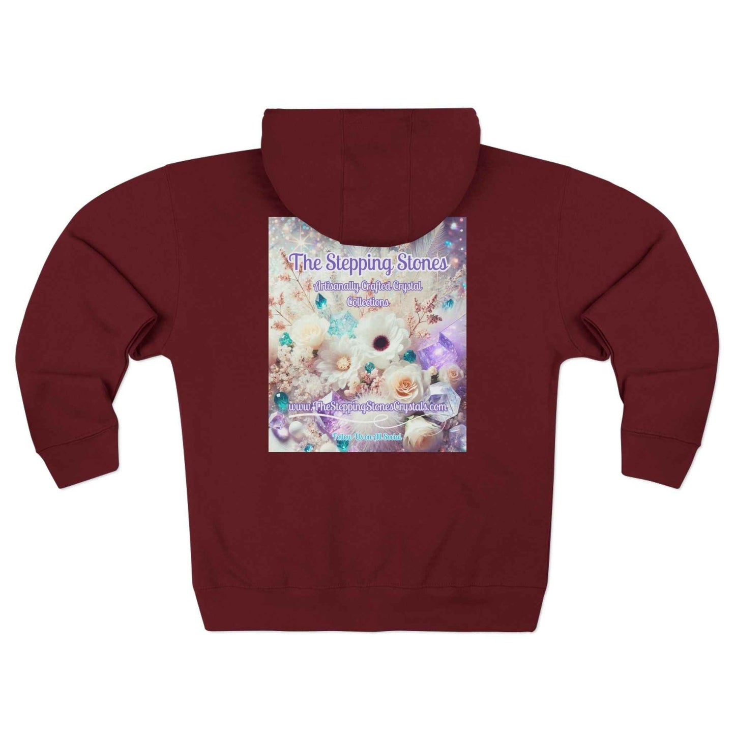 Floral Zipped Hooded Sweater