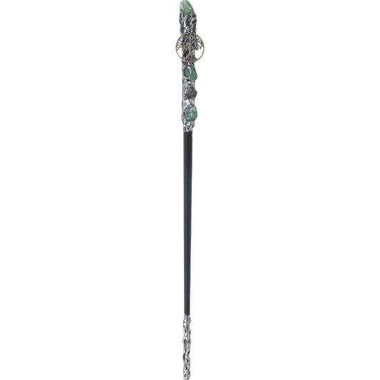 Magick Wand - Green Aventurine w/ Silver Tree of Life (Each)