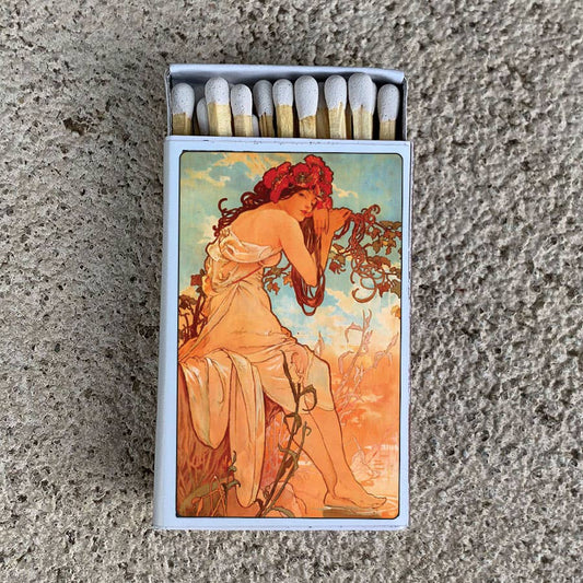 *Mucha Summer Matchbox • Decorative Matches - Candle Acc