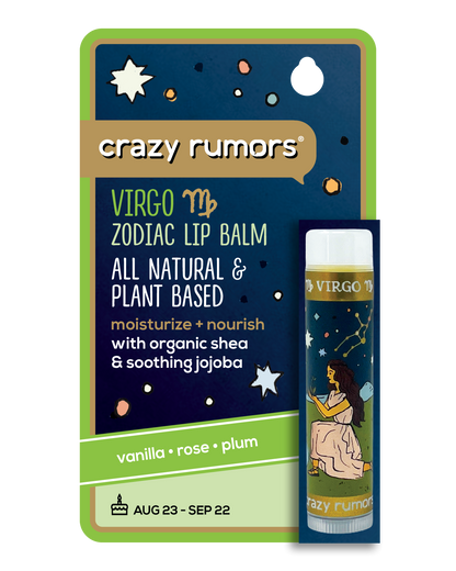 All Natural, Vegan Zodiac Virgo Earth Blend Lip Balm Card