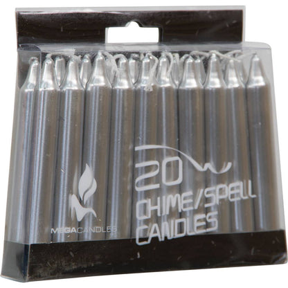Mini Ritual Candles Silver (Pack of 20)