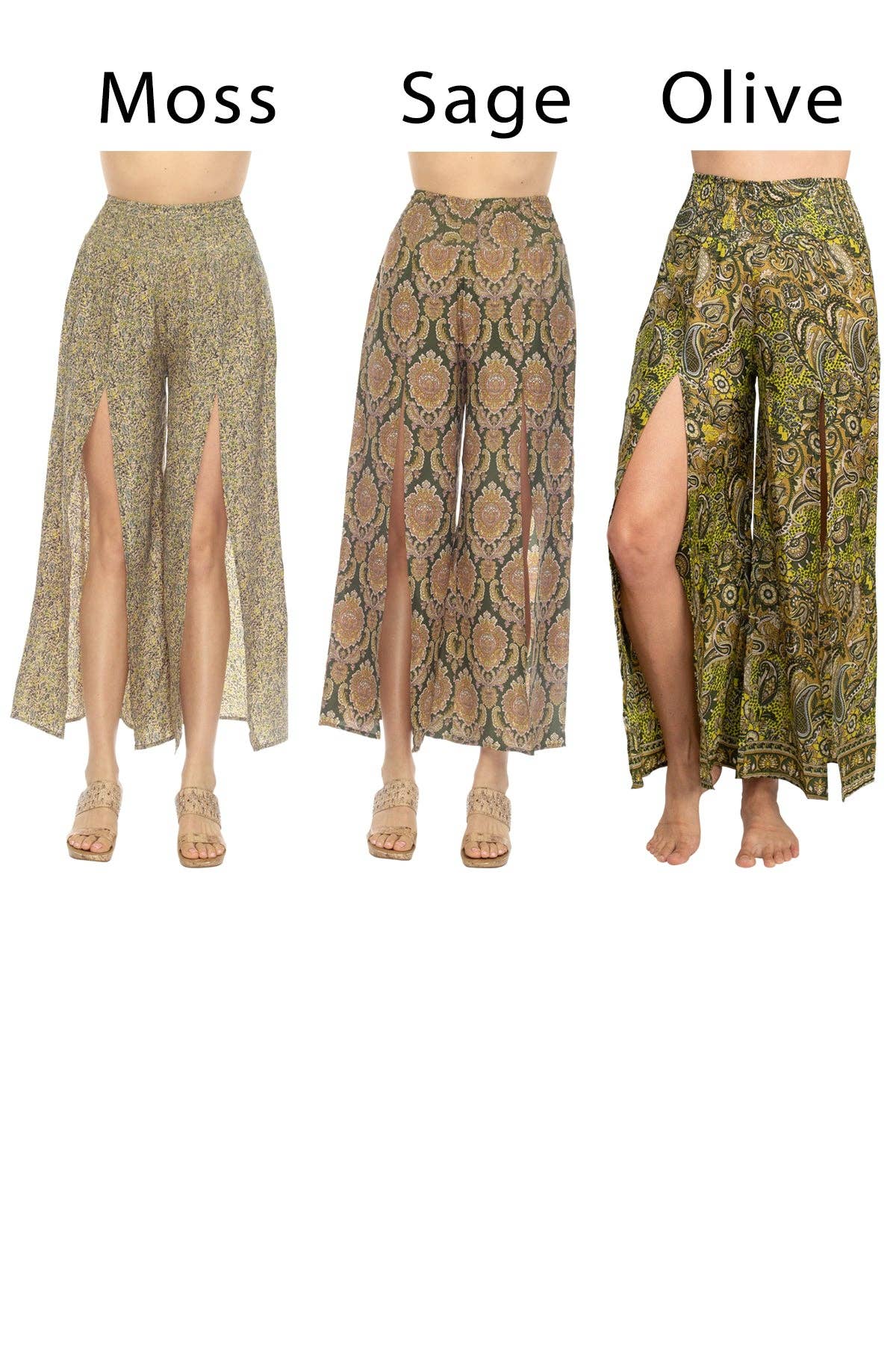 *PolySilk Faux Wrap Pants