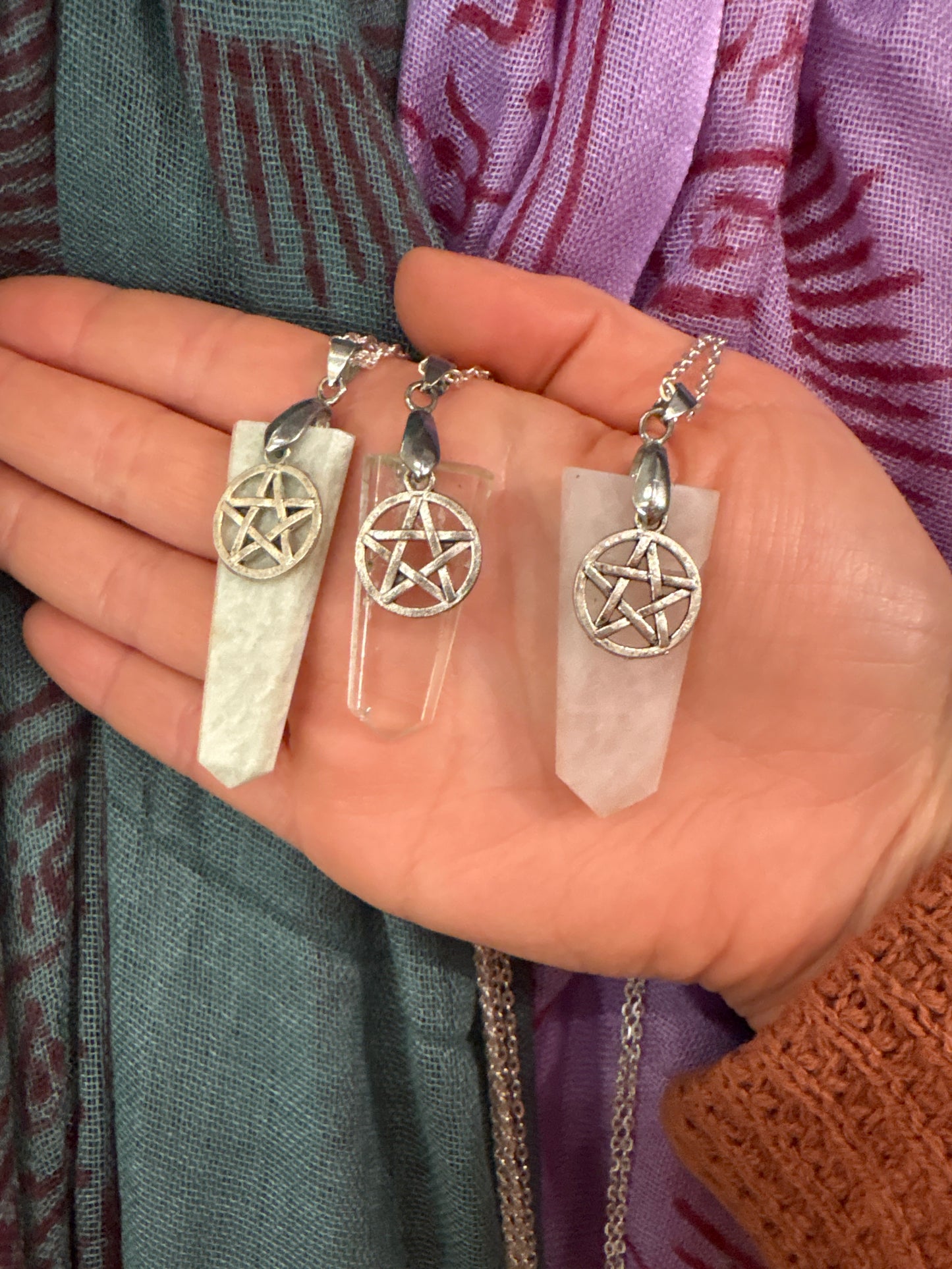 Pentacle Crystal Necklace
