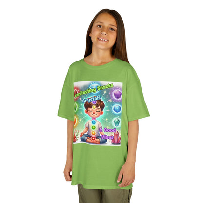 Kids TShirt 'Manifesting Snacks, Crystals, and Good Energy'
