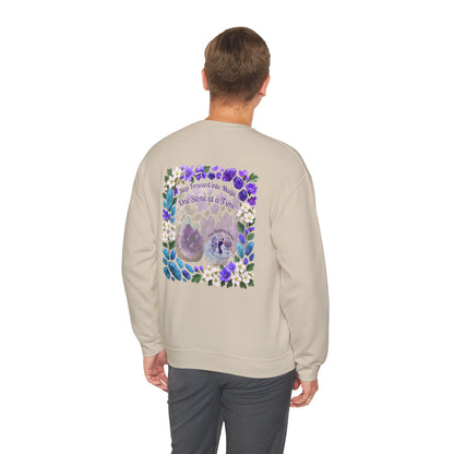 Inspirational Hawthorne Crystal Crew Neck Sweatshirt — Logo Design