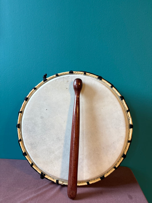 *Ceremonial Drum with Drumstick lrg