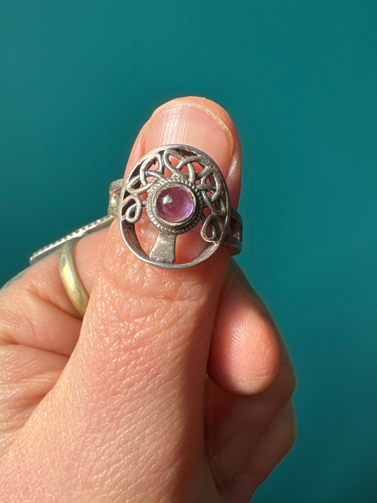 *Ring Amethyst tree of life