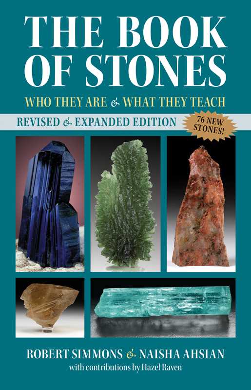 Book of Stones by Robert Simmons featuring 455 crystals with metaphysical properties and vivid color images for identification and healing guidance