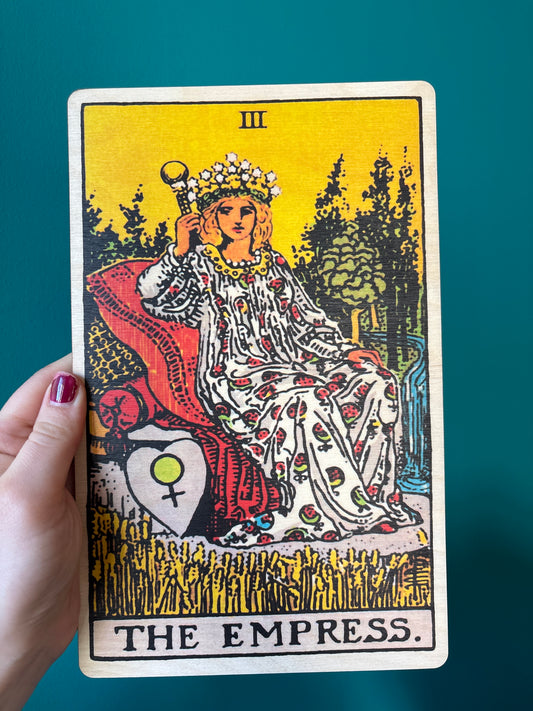 *Wood Wall Art Tarot the Empress