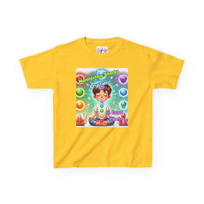 Kids TShirt 'Manifesting Snacks, Crystals, and Good Energy'