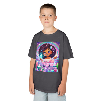 Kids TShirt 'I'm Just Here for Good Vibes and Pretty Rocks'
