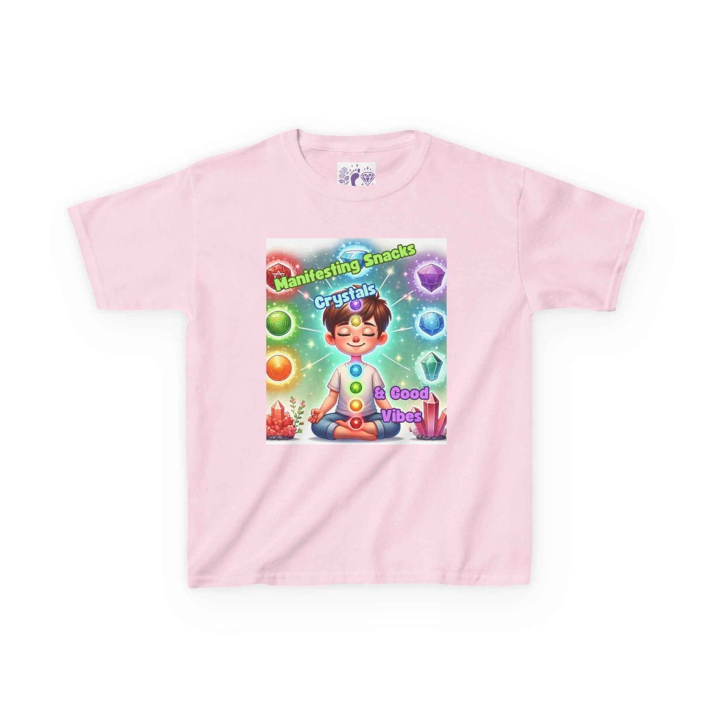 Kids TShirt 'Manifesting Snacks, Crystals, and Good Energy'