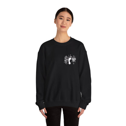 Inspirational Hawthorne Crystal Crew Neck Sweatshirt — Logo Design