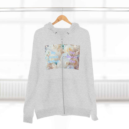 Floral Zipped Hooded Sweater