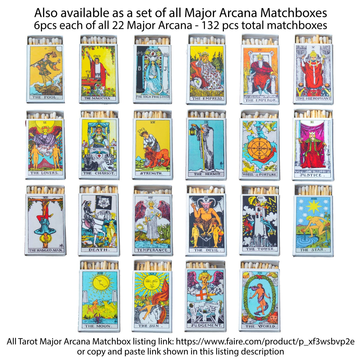 *Tarot Matchbox - The Lovers • Accessories for your candles