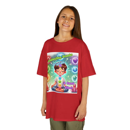 Kids TShirt 'Manifesting Snacks, Crystals, and Good Energy'