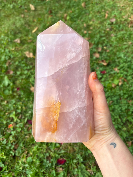 Rose Quartz High Quality Gemmy Tower