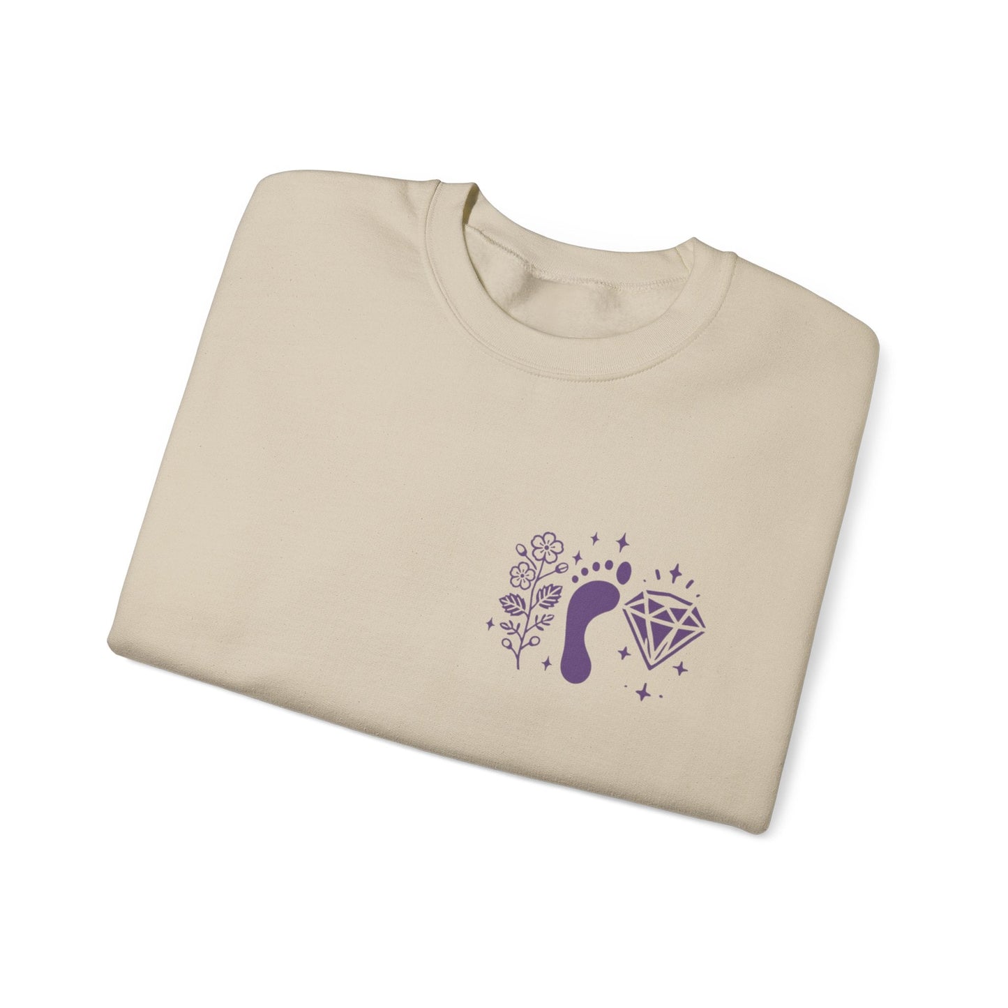 Inspirational Hawthorne Crystal Crew Neck Sweatshirt — Logo Design