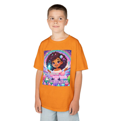 Kids TShirt 'I'm Just Here for Good Vibes and Pretty Rocks'