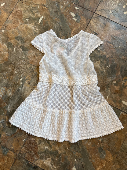 White Lace VNeck Top